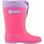 Dětské holínky Coqui RAINY COLLAR 35 Růžová, Fialová