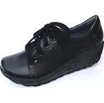 Kacper 1905 dámská kožená obuv na klínu černá Barva: Černá, Velikost: 41