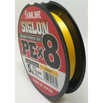 SUNLINE šňůra SIGLON PEx8 Orange 150m - 0,132 mm 4.5 kg