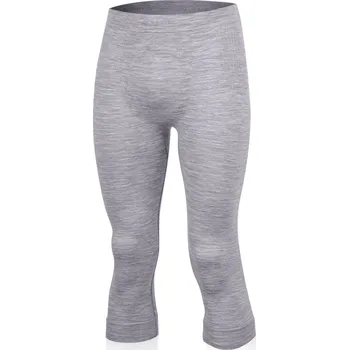 Pánské termoprádlo MAREO pánské bezešvé merino 3/4 kalhoty - Šedá 8440 / L/XL / Šedá