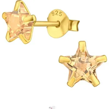 Náušnice Prosperk Puzetové náušnice hvězdičky zlaté S3707