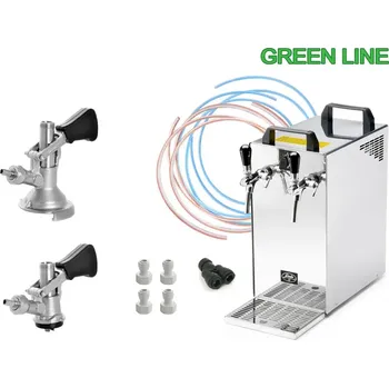 Chladicí zařízení na pivo Kompletní sestava: Lindr KONTAKT 40/K s narážeči BAJONET a PLOCHÝ + Sanitační adaptér zdarma