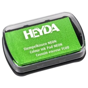 Razítková poduška Razítkovací polštářek Neon zelený 9 x 6cm.