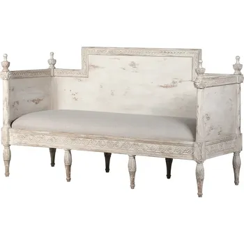 Luxusní antická lavice Toulouse 175cm s čalouněným sedákem