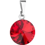 Přívěsek červený Rivoli se Swarovski Elements Light Siam 12 mm