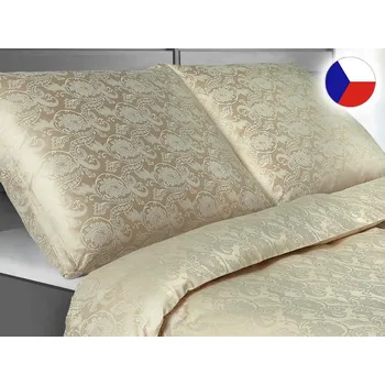Povlečení Damaškové povlečení 140x200, 70x90 ORNELLA Harmonie ornamentu smetanová