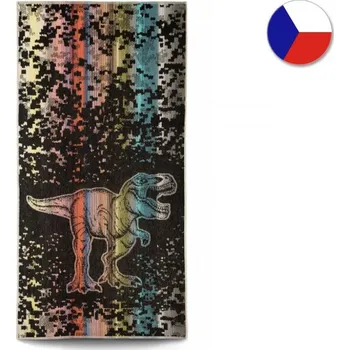 Ručník Tmavý ručník 55x100 ZARA 450g Dinosauři Tyranosaurus Rex
