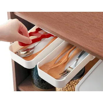 Úložný box GENIUS | tajný přídavný šuplík pod stůl | samolepicí zásuvka na drobnosti | 9 × 22 × 3,5 cm Dedra