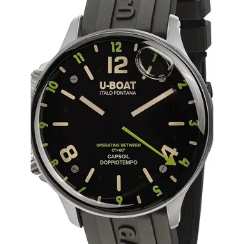 Hodinky U-Boat 8838/A Capsoil Doppiotempo SS GMT 45mm