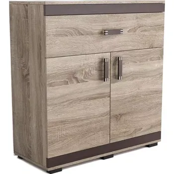 Komoda Komoda P25, canyon/wenge lišta (úchyt č.3, nohy černé)