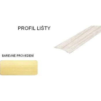 přechodová lišta PRINZ 40 PŘECHODOVÉ LIŠTY - SAMOLEPÍCÍ, šíře 40 mm Barva: Javor, Zvolte délku: 90 cm