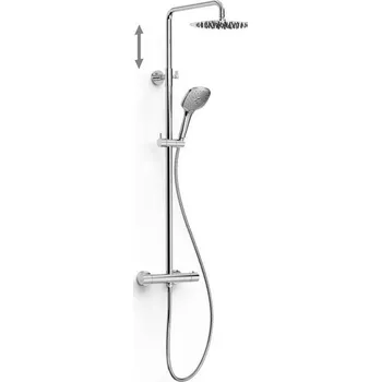Tres Tres, Sprchová sestava termostatické baterie, nástěnná dvoucestná, chrom, 21639523