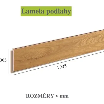 Schodiště Vinylové schody ECOLINE 9552 Dub medový Varianta: Lamela Střed, 1235 x 305 mm