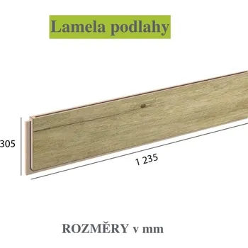 Schodiště Vinylové schody ECOLINE 9504 Buk rustikal Varianta: Lamela Střed, 1235 x 305 mm