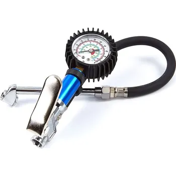 Pneumatické kladivo Pneuhustič - pistole na huštění pneumatik s manometrem 15 barů (TrueTech)