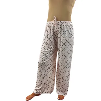 Dámské kalhoty NOVINKA- Volné kalhoty s károvaným vzorem - růžové