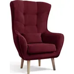Moderní křeslo ARTUR, vínová (Mat Velvet 68)
