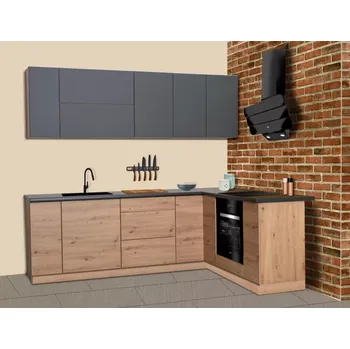 Kuchyňská linka Rohová kuchyňská linka Langen 240x180cm