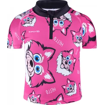 cyklistický dres Dres na kolo FORCE Wolfie Kid dětský růžová Velikost: 100