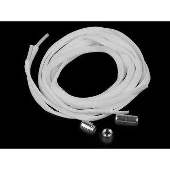 Tkaničky do bot Elastické samozavazovací tkaničky délka 100 cm bílá 1pár