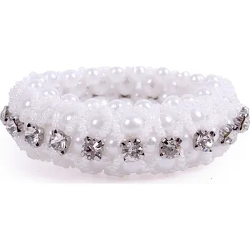 QHP Gumička do vlasů Diamond QHP, bílá