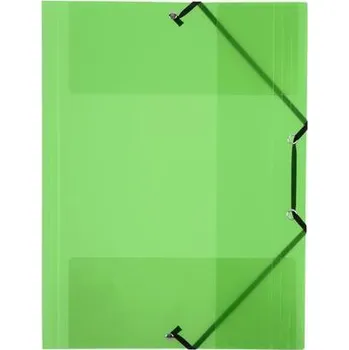 Viquel Desky s gumičkou PropyGlass, transparentní, zelená, PP, 15 mm, A4, VIQUEL 113373-08 421404