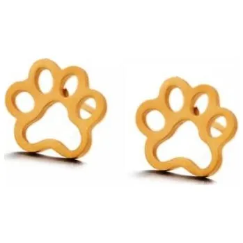 Náušnice Prosperk Náušnice zlaté tlapky Steelring S4710