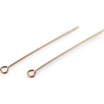 Polotovar k výrobě dekorací / ketlovací jehla v surovém stavu 40 mm zlatá 100ks