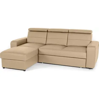 Sedací souprava Kožená rohová sedací souprava LUCIO, levá, béžová (latte)