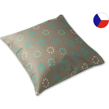 Povlak na dekorativní polštářek Luxusní saténový povlak na polštář 40x40 GEON Krajka šedohnědá