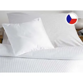 Povlečení Hotelové povlečení Atlas grádl bílý proužek 0,4 cm 70x90, 140x220