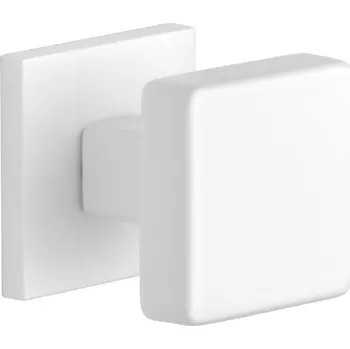 Dveřní kování AT - MADLO MORA - HR 7S bez spodní rozety, madlo pevné ks WS - Bílá matná