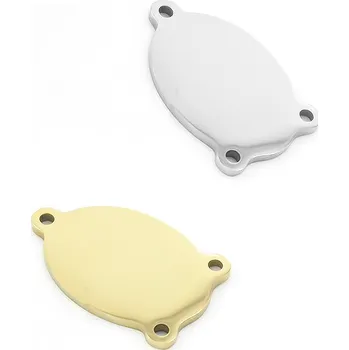 Materiál na výrobu šperku Leštěný Ocelový přívěsek 23x15mm - Nerez RL