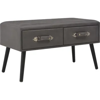 vidaXL Marketos Lavice se zásuvkami 80 cm šedá umělá kůže