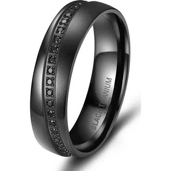 Prsten MARRYA® Dámský snubní prsten BLACK TITANIUM - velikost 49 - BT-08D-49
