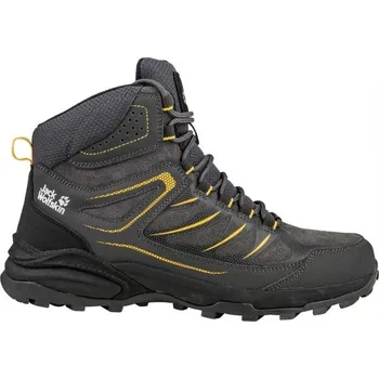 Pánská treková obuv Pánská outdoorová obuv Jack Wolfskin CROSS TRAIL MID M 11.5 Hnědá, Černá, Žlutá