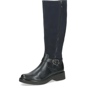 Dámské kozačky Dámské kožené kozačky 9-25504-43-880 Caprice modrá Barva: ocean comb, Velikost: 38