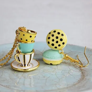 Souprava šperků CircusMind Čajová souprava náušnice a náhrdelník S4189