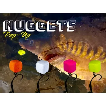 Boilies LK Baits CUC! Nugget POP-UP Fluoro Garlic Bear 17 mm, 150ml