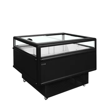 TEFCOLD UHD 201 /Black – Samoobslužná chladicí/mrazicí vitrína, 2-posuvná víka, šířka 123 cm, černá