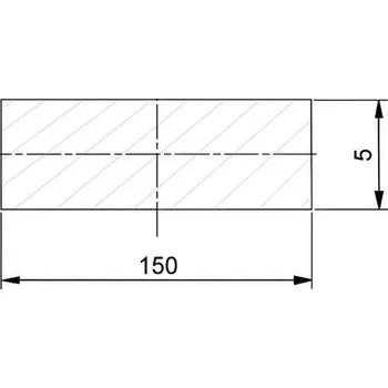 Stavební profil Plochá ocel 150×5 mm válcovaná – 6 m