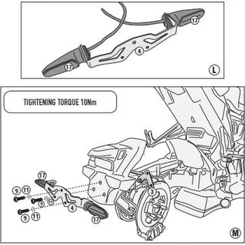 Nosič na motocykl a skútr ADAPTÉR KAPPA PRO MONTÁŽ BOČNÍHO NOSIČE TE1165K BEZ POUŽITÍ CENTRÁLNÍHO KZ1165