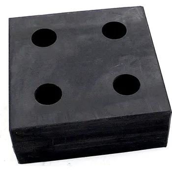 Černý gumový doraz na rampu FLOMA - 25 x 25 cm a tloušťka 10 cm (87651204) FLOMAT