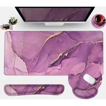 Podložka pod myš Huado XXL ergonomický set podložek k PC 4v1 Purpurový mramor Huado MRBL-59093