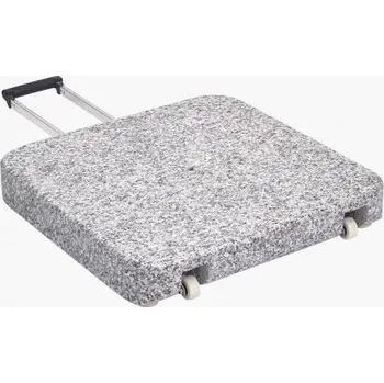 Stojan na slunečník Glatz Žulový stojan 55 kg, 55×55×9 cm, s kolečky a madlem, vyžaduje montážní trubku typ Z