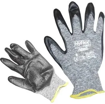 Pracovní rukavice ANSELL 11-801 - HyFlex Foam - Rukavice pracovní (vel. 7) pletené bezešvé, dlaň a prsty nitril, antistatické lepší úch