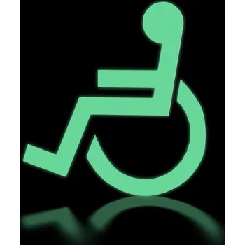 Traiva s.r.o. Samolepící fotoluminiscenční označení WC - vozíčkář Varianty: Samolepící fotoluminiscenční označení WC vozíčkář (140 x 135 mm) - kód: 24593