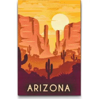 Diamantové malování Diamantové malování - Arizona, Spojené státy Velikost: 40x60cm, Rámování: Pouze srolované plátno, Diamanty: Čtvercové