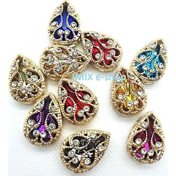 Speciální výtvarná barva Luxusní kámen na našití ve zlatém pouzdře - více barev Světle hnědá