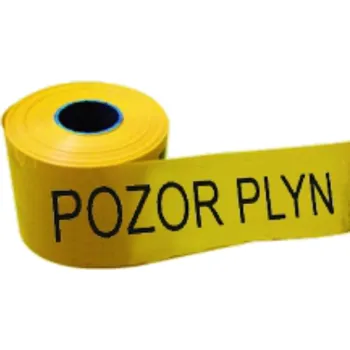 Výstražná páska Fólie do výkopu - POZOR PLYN Verze: 220 mm x 20 m - Kód: 17647